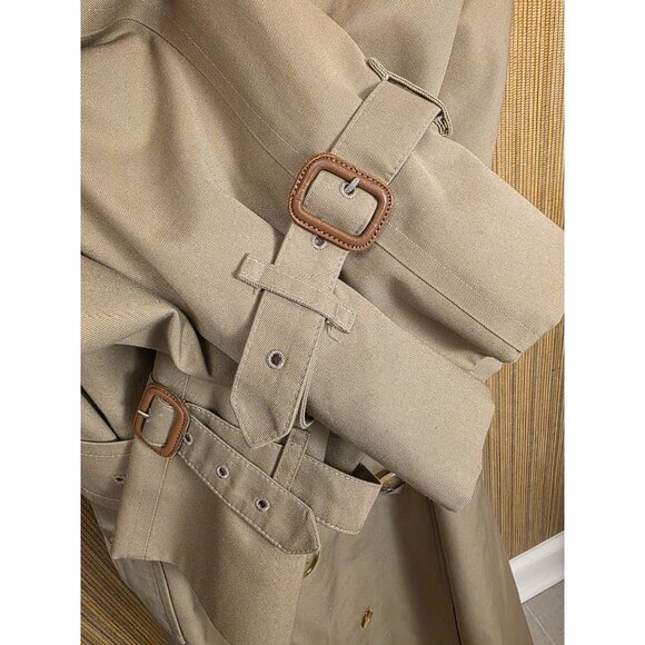 Burberrys Burberry Women's Authentic Vintage Tan Trench Coat Nova Check 38S - Picture 9 of 16